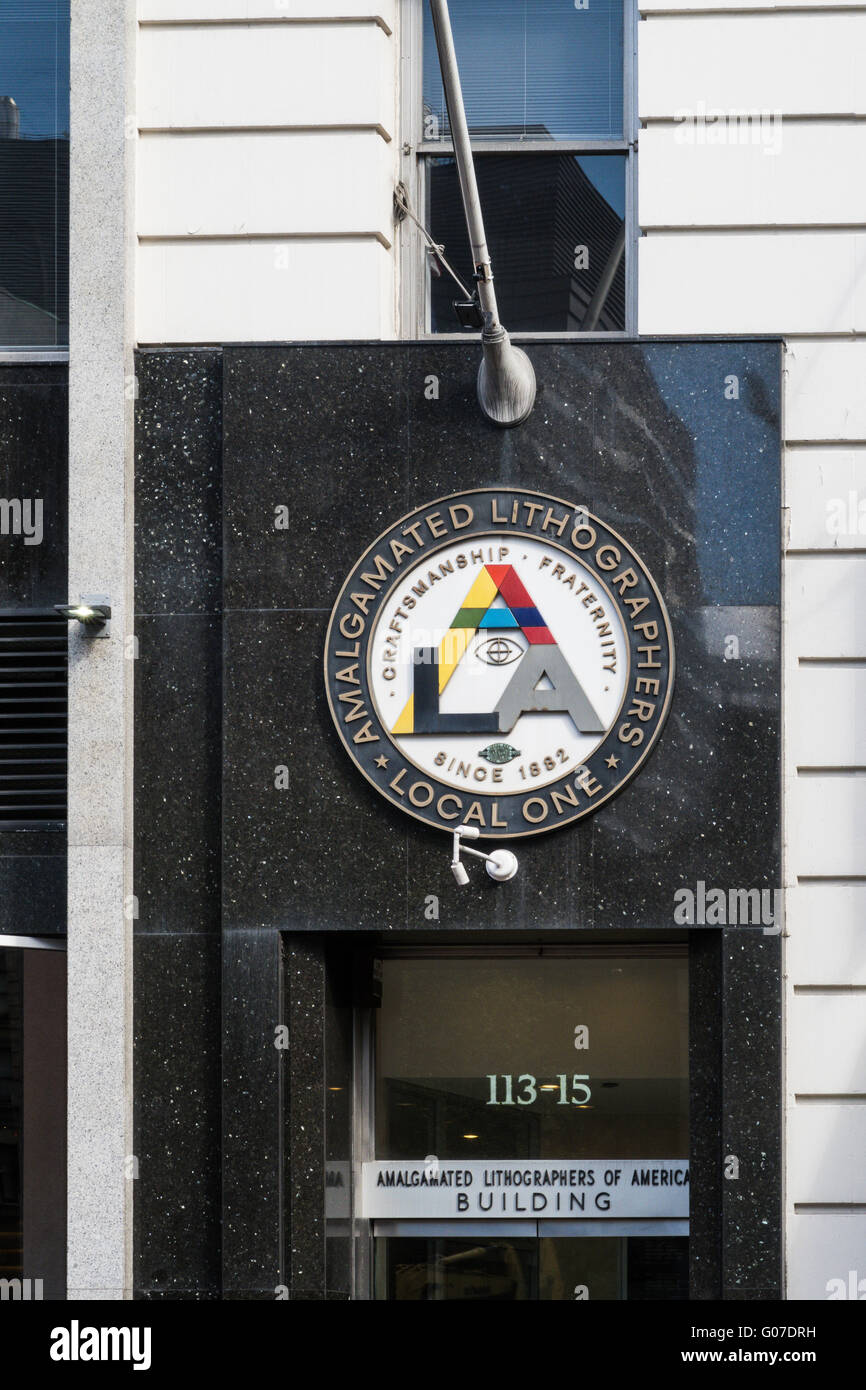 Amalgamated Lithographers of America, NYC Stock Photo Alamy