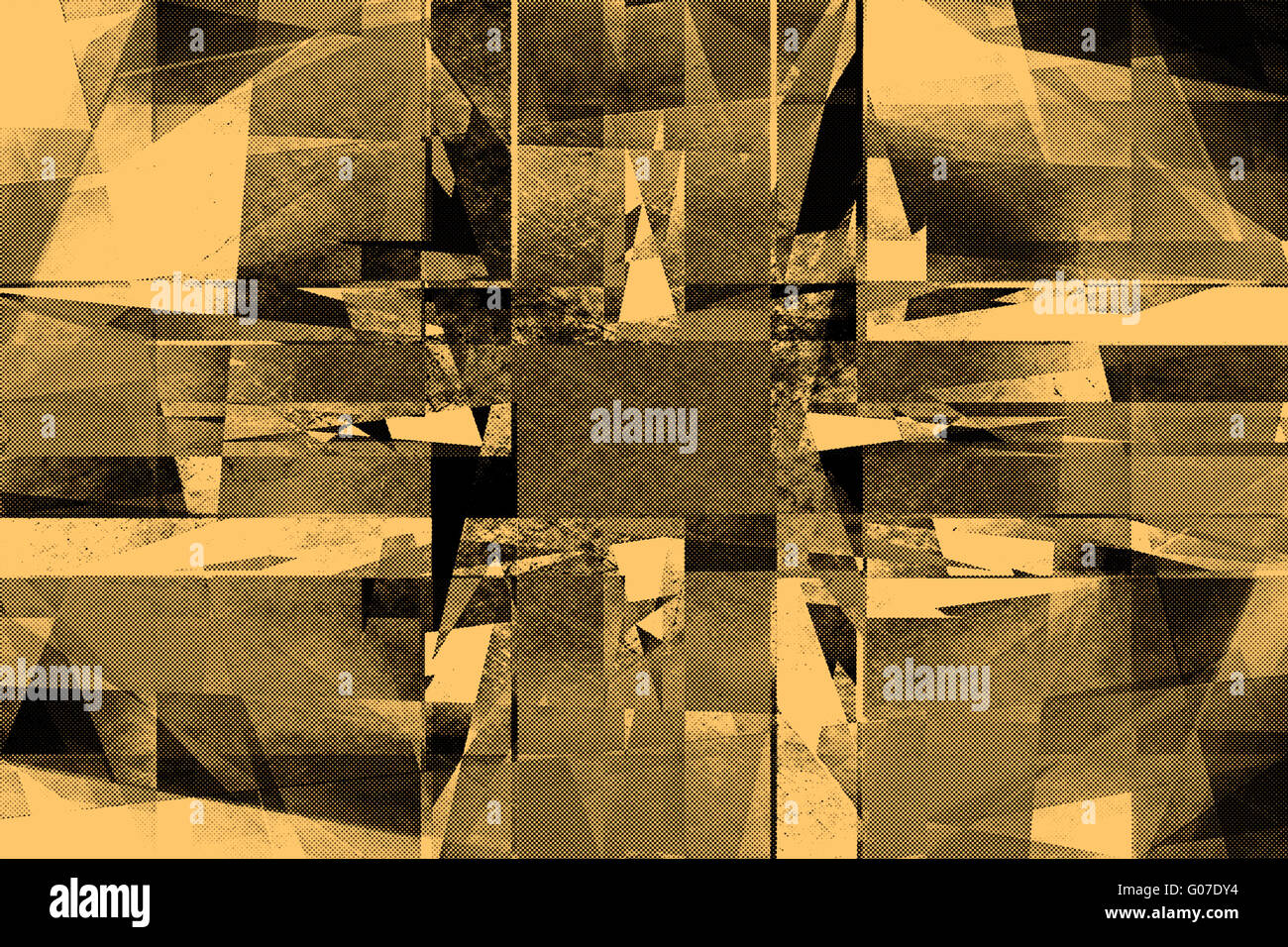 Vintage yellow abstract halftone background Stock Photo - Alamy