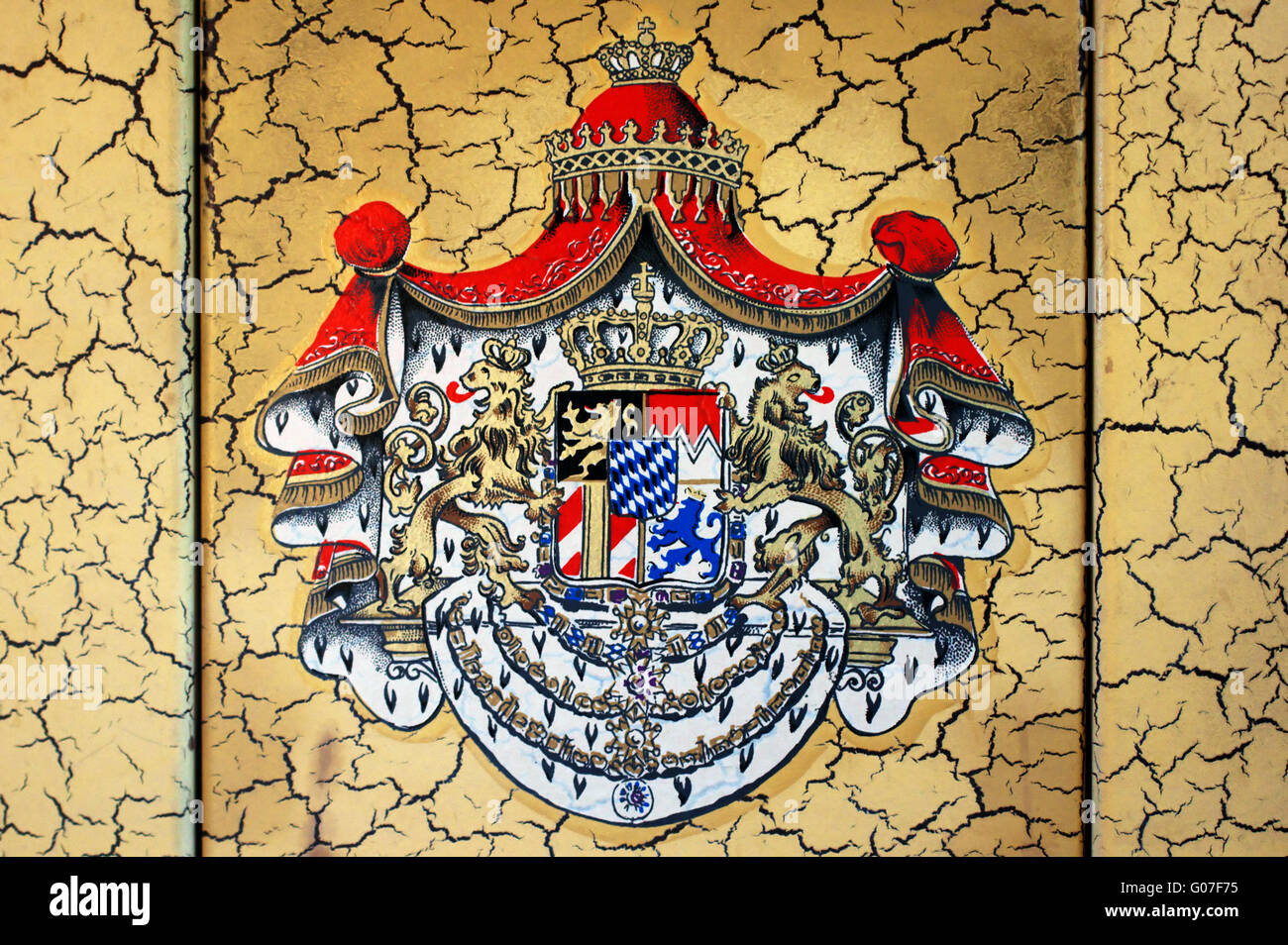 Bavarian king's coat of arms Stock Photo
