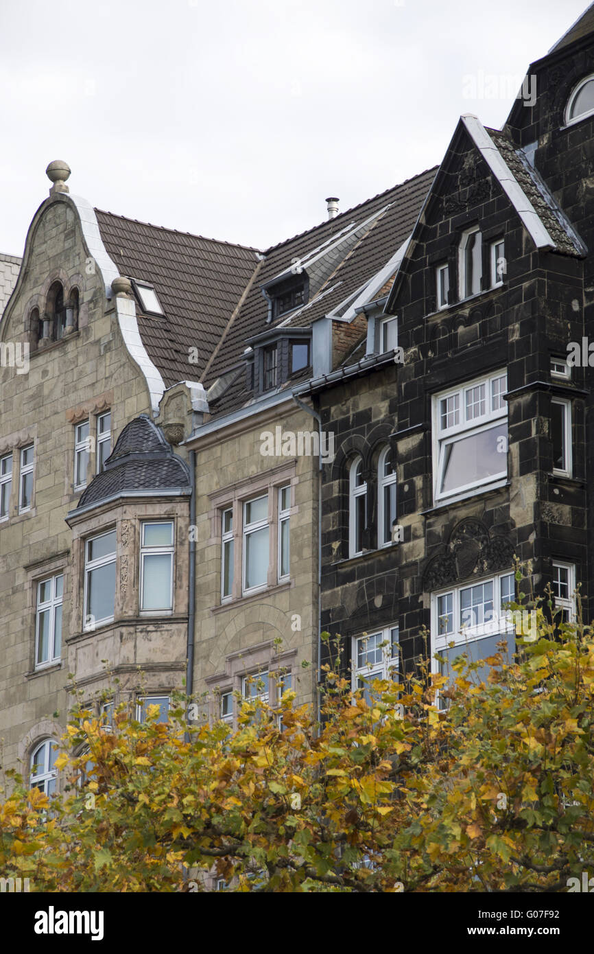 Houses near the Rheinuferpromenade in Duesseldorf Stock Photo Alamy