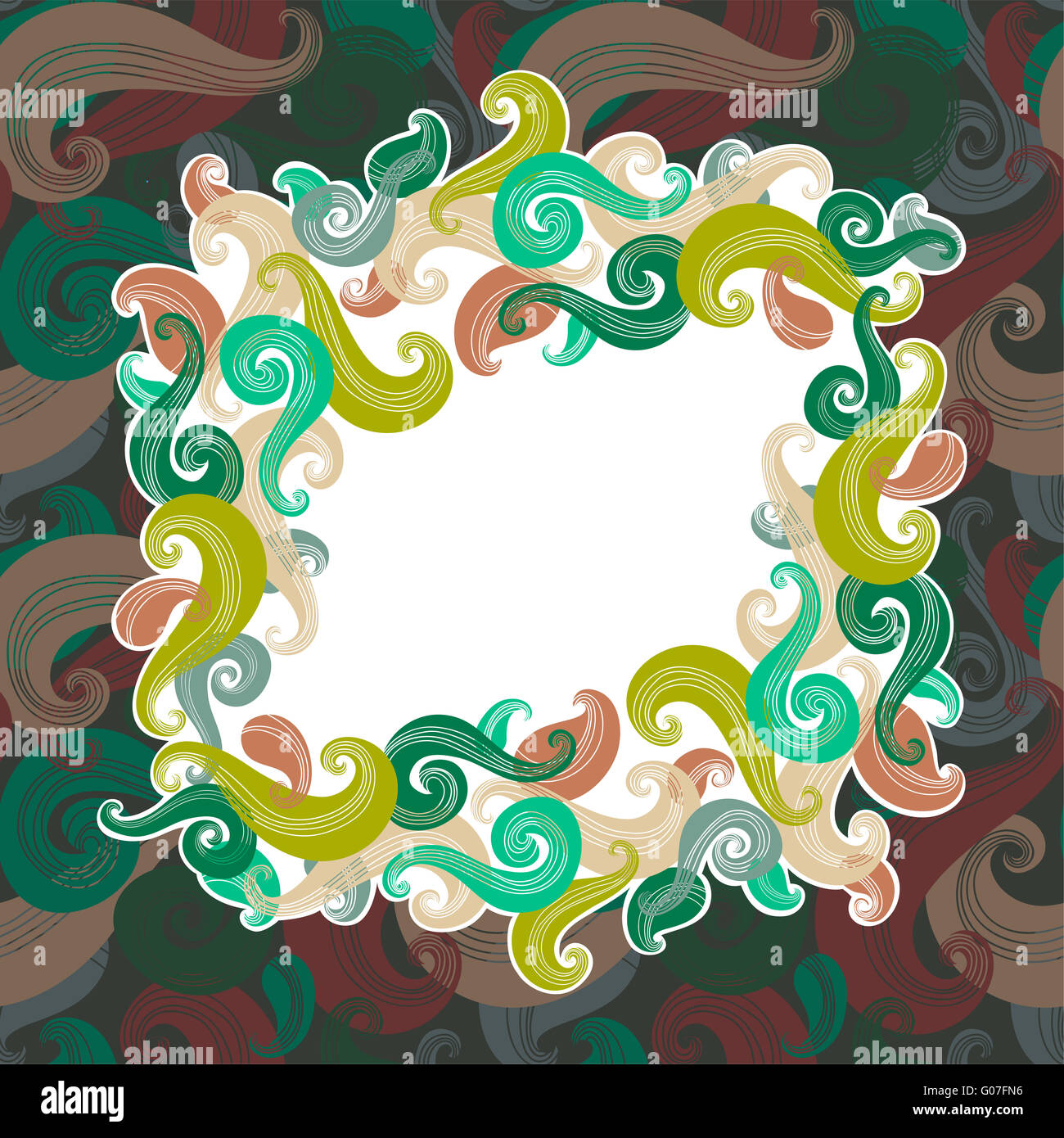 Colorful wave frame Stock Photo Alamy