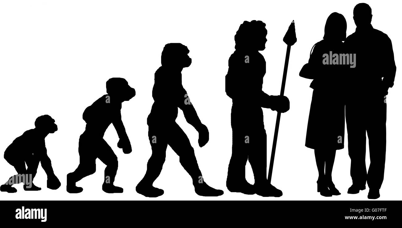 Evolution of Human Life Stock Photo