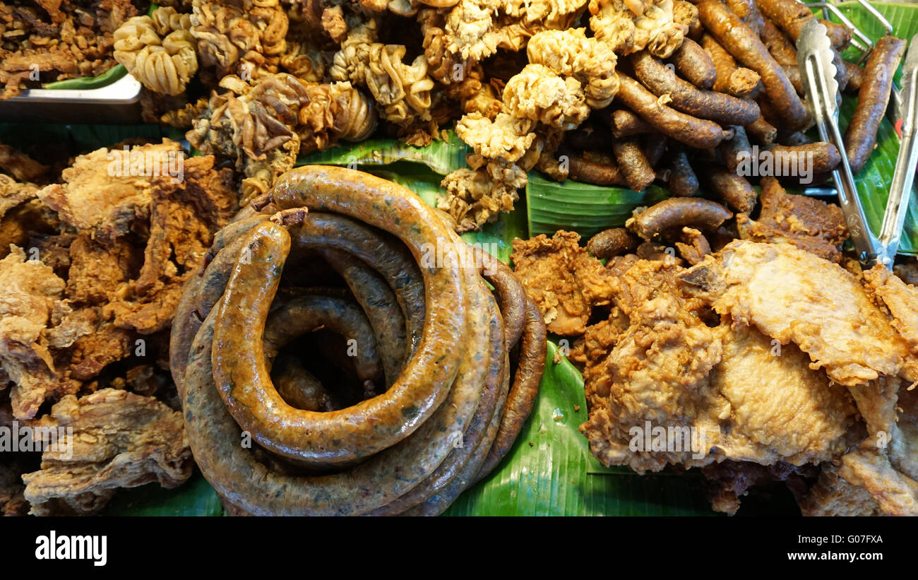 asian street food withfresh grilled meat Stock Photo - Alamy