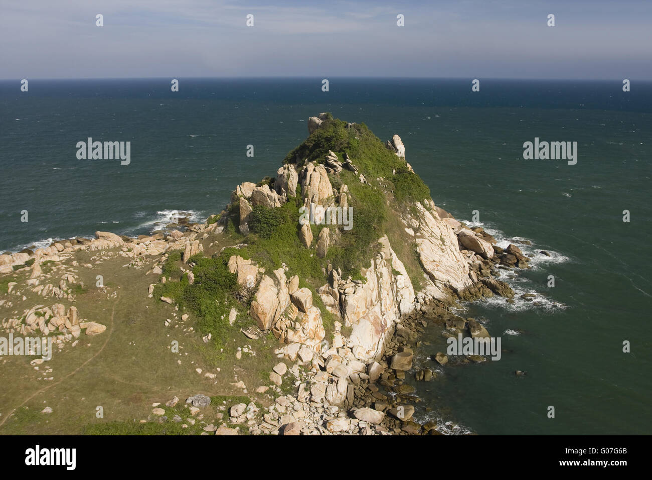 Rockformations on the coast at HaiDang,Ke Ka,Vietn Stock Photo