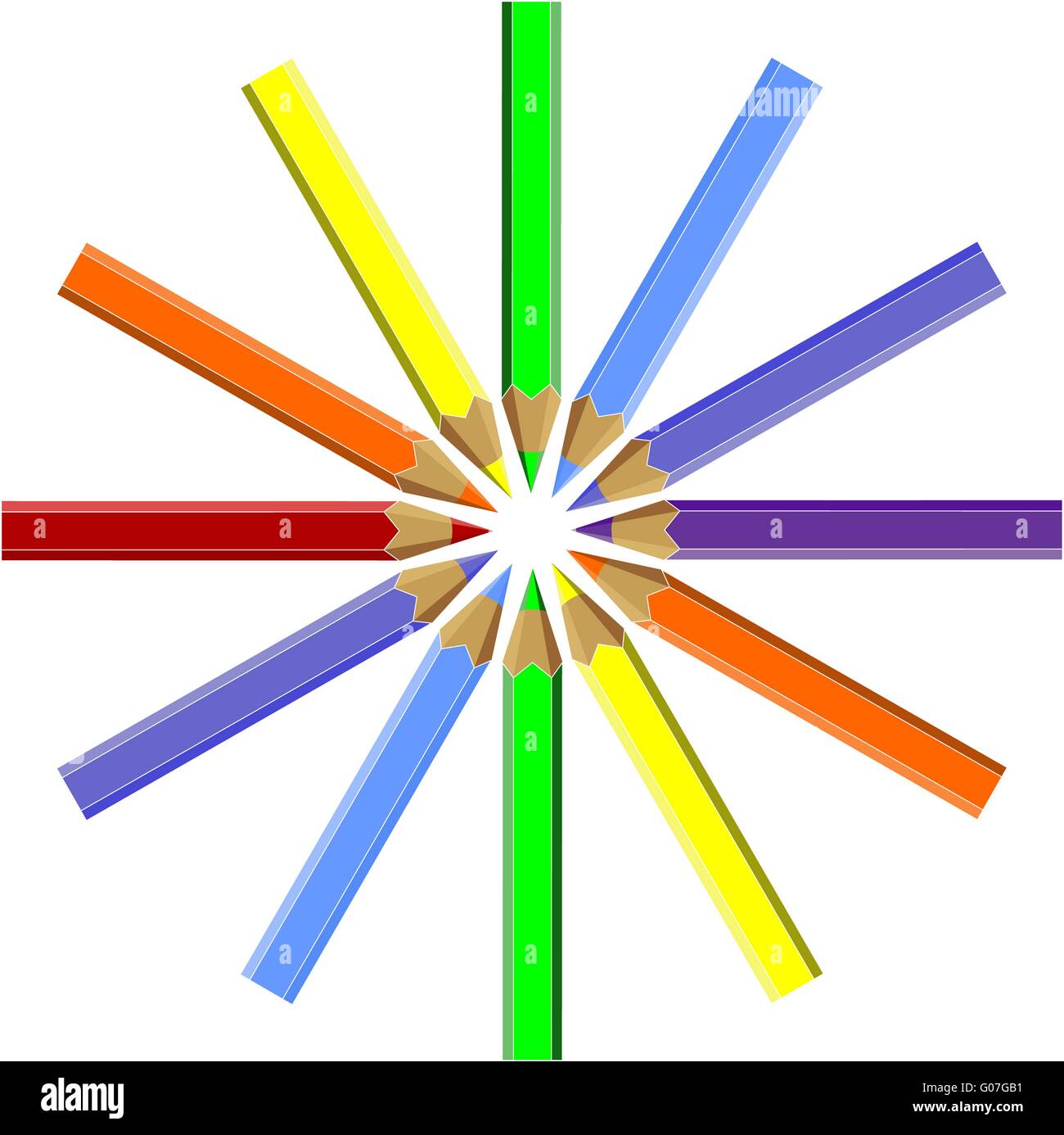 Pen set color 06 Stock Photo - Alamy