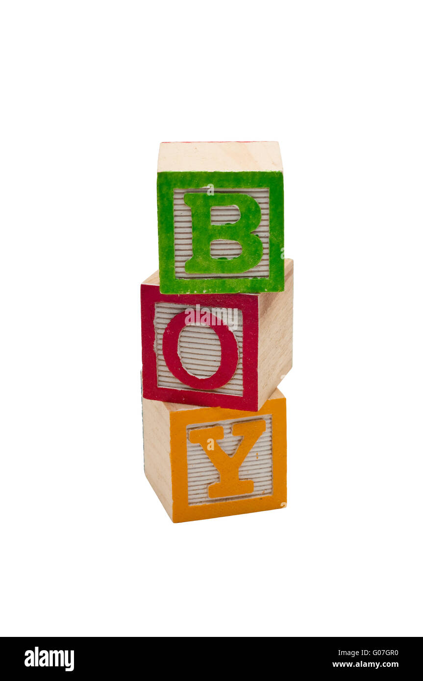 Blocks that say the word Boy Stock Photo Alamy