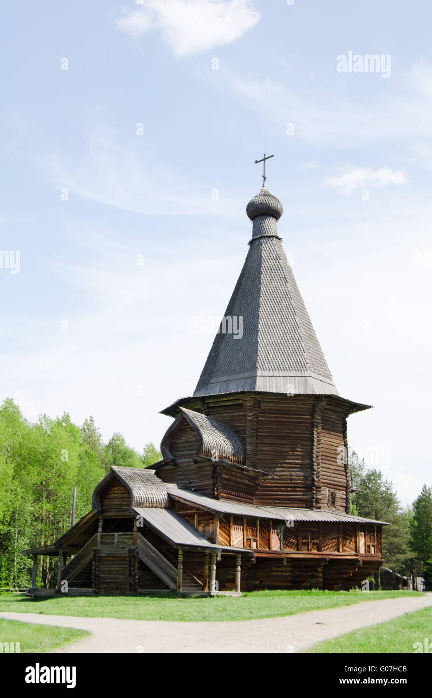 Wooden churches in the north Russia. Arkhangelsk Stock Photo