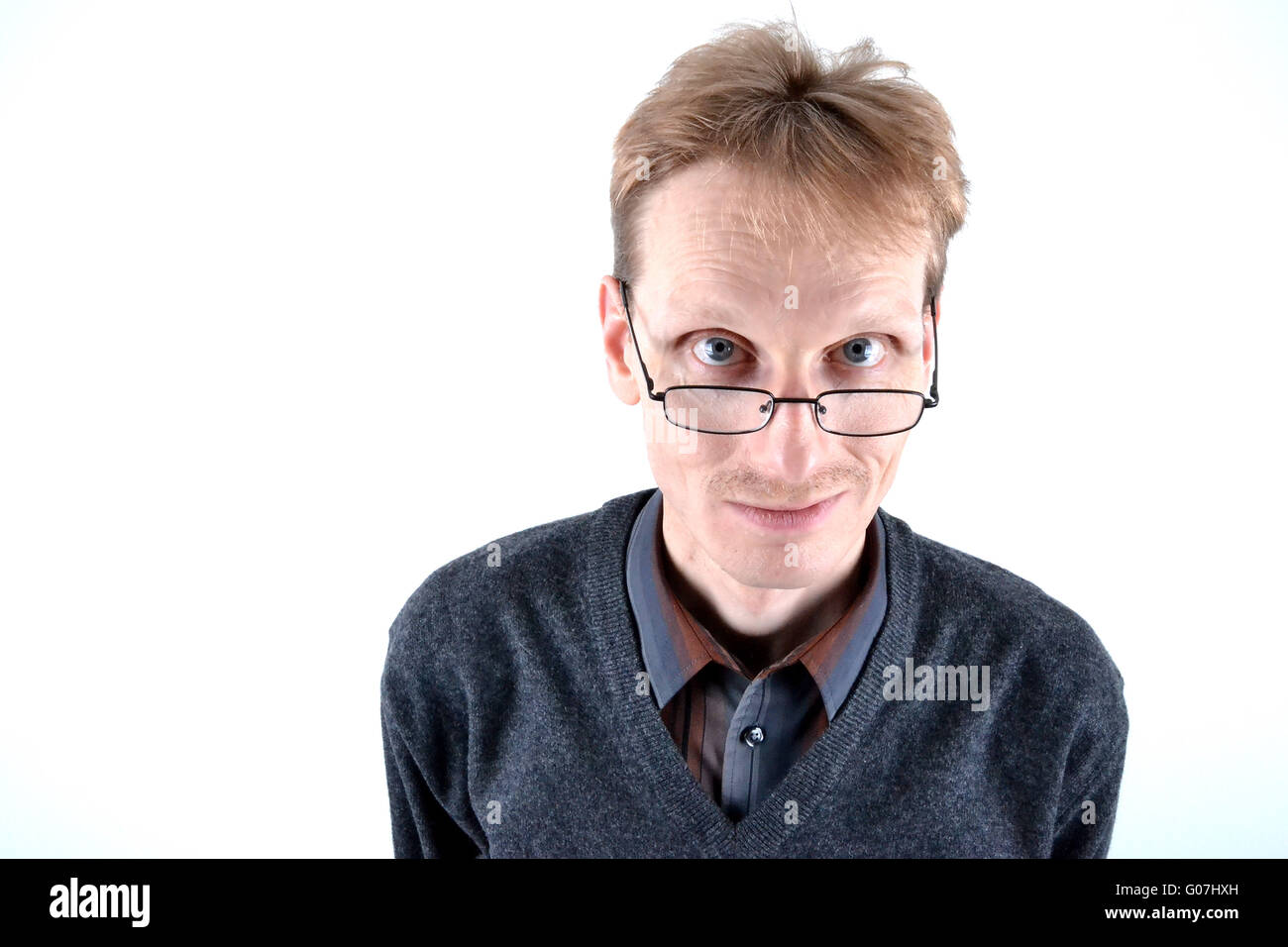 Blond man with glasses Stock Photo