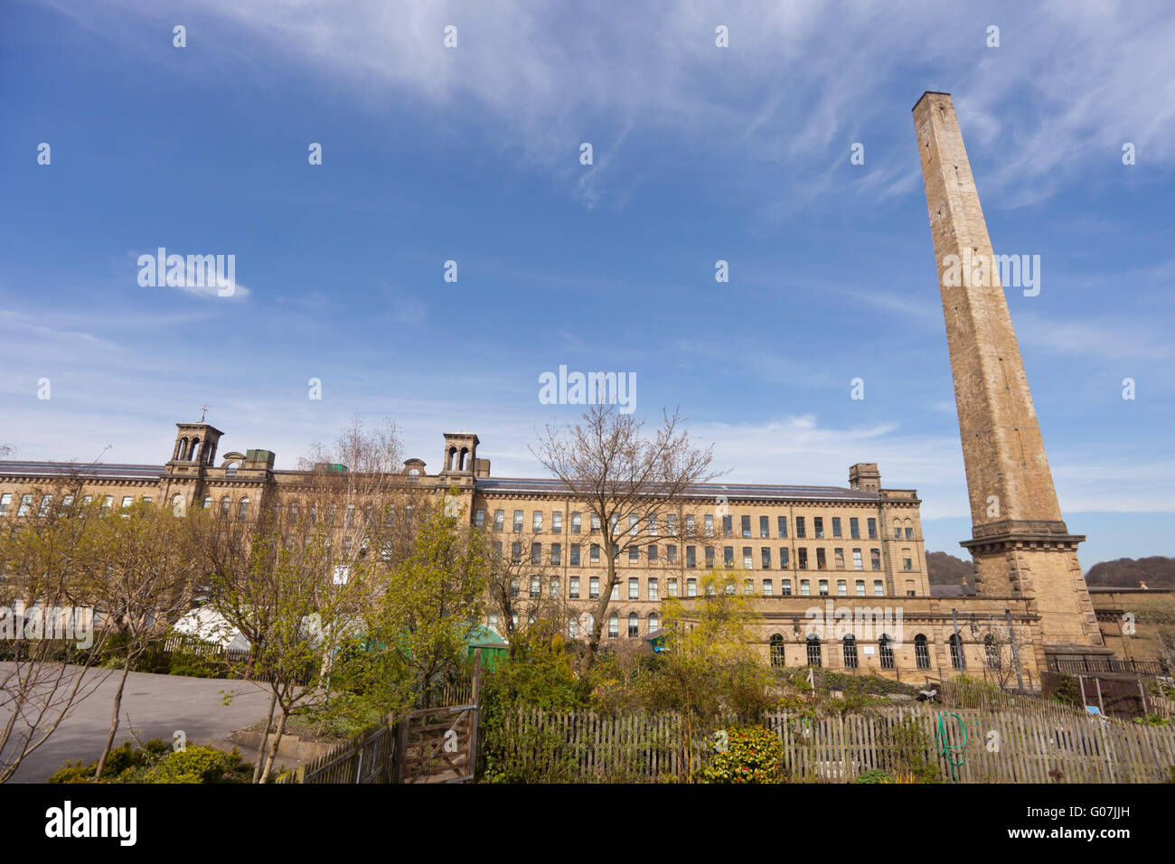Salts Mill, built by Titus Salt at the centre of Saltaire, the model