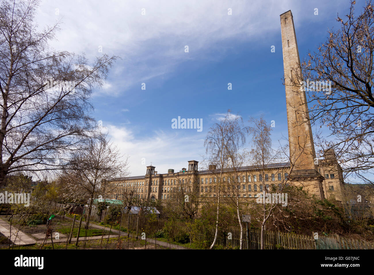 Salts Mill, built by Titus Salt at the centre of Saltaire, the model