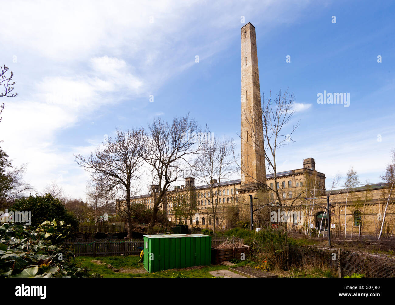 Salts Mill, built by Titus Salt at the centre of Saltaire, the model
