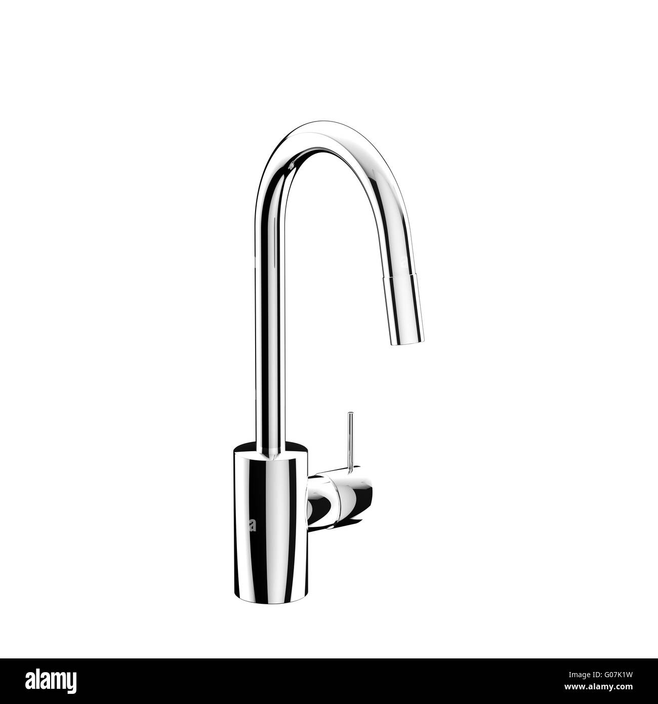 Modern kitchen faucet Stock Photo - Alamy