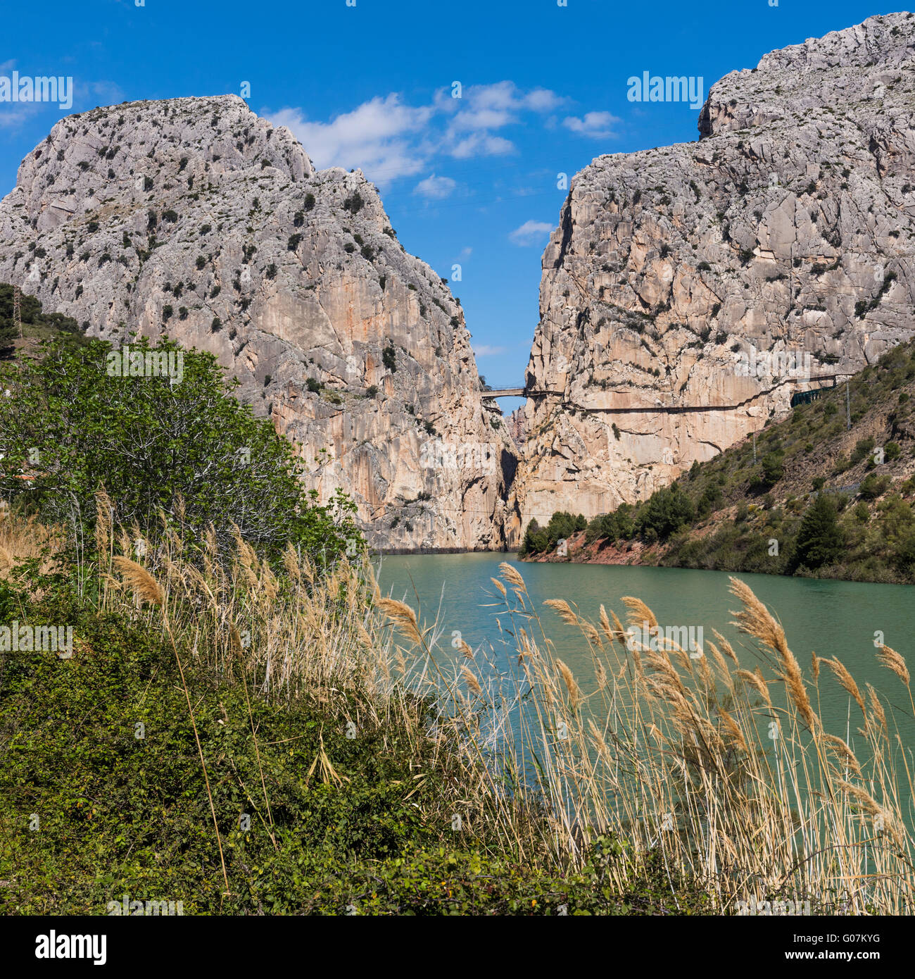 Malaga Province, Andalusia, southern Spain.  El Chorro gorge near Alora.  Desfiladero de los Gaitanes. Stock Photo