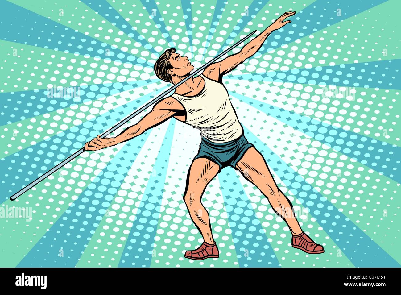 Javelin thrower athletics summer sports games Stock Vector Image & Art Alamy