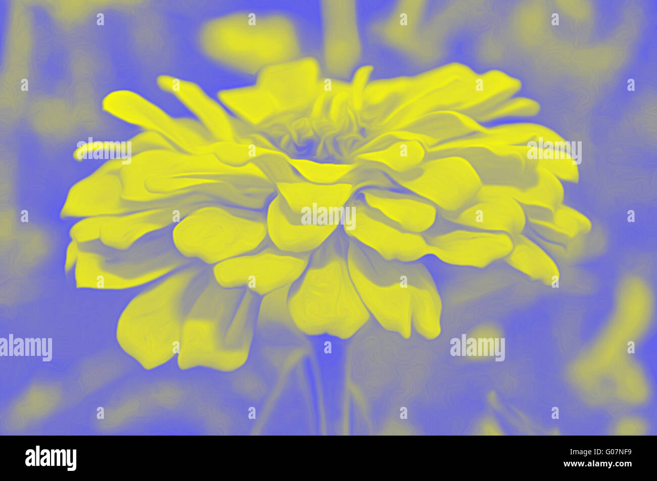 Decorative flowers in the style of airbrushing Stock Photo