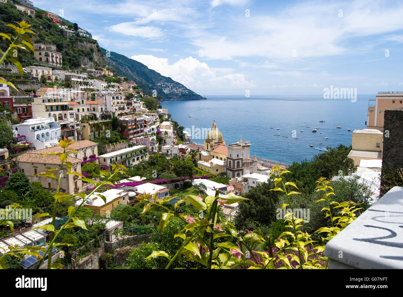 A View Of Positano's Coast Stock Photo - Alamy