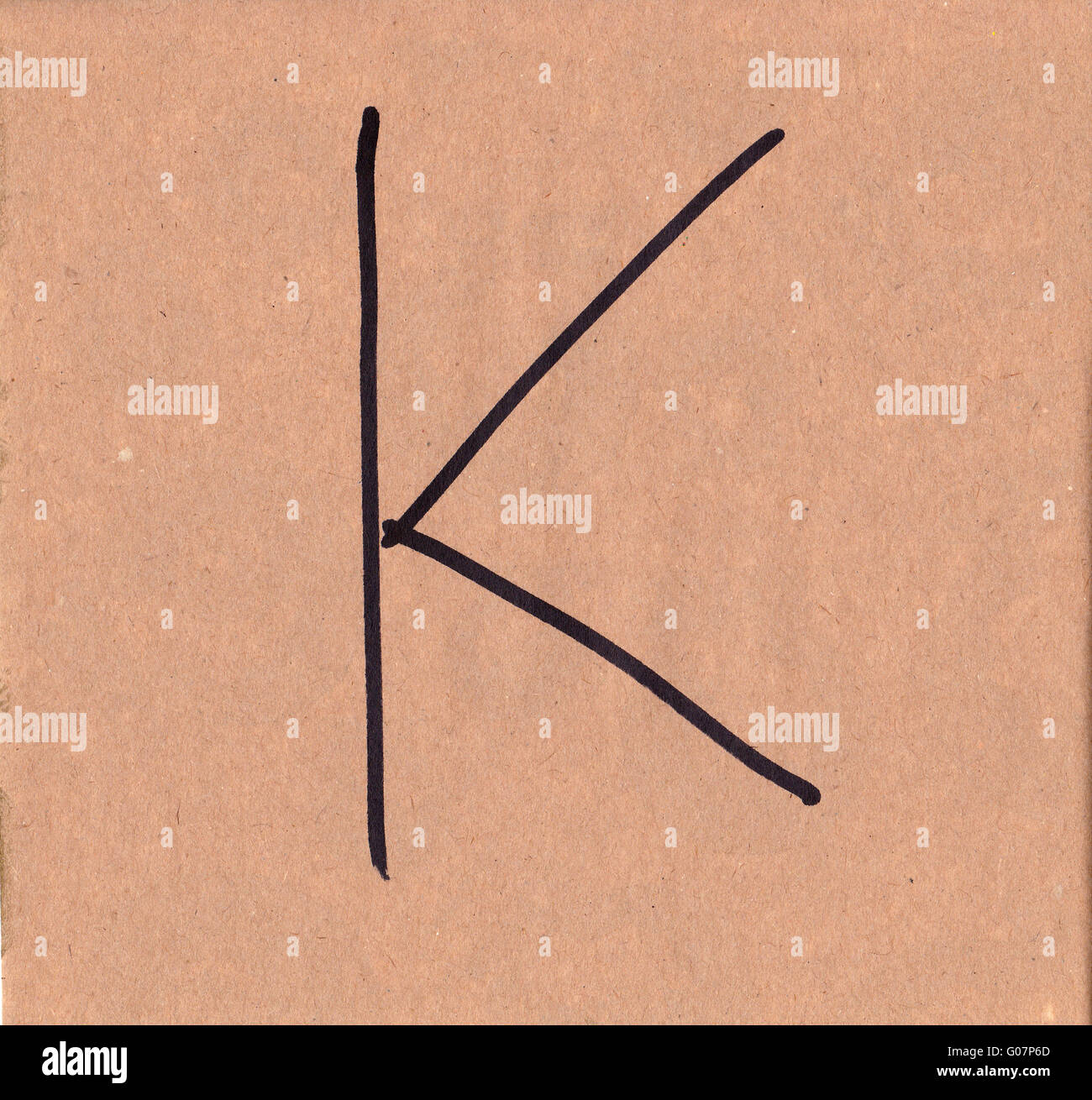 Marker on a paper K Stock Photo Alamy