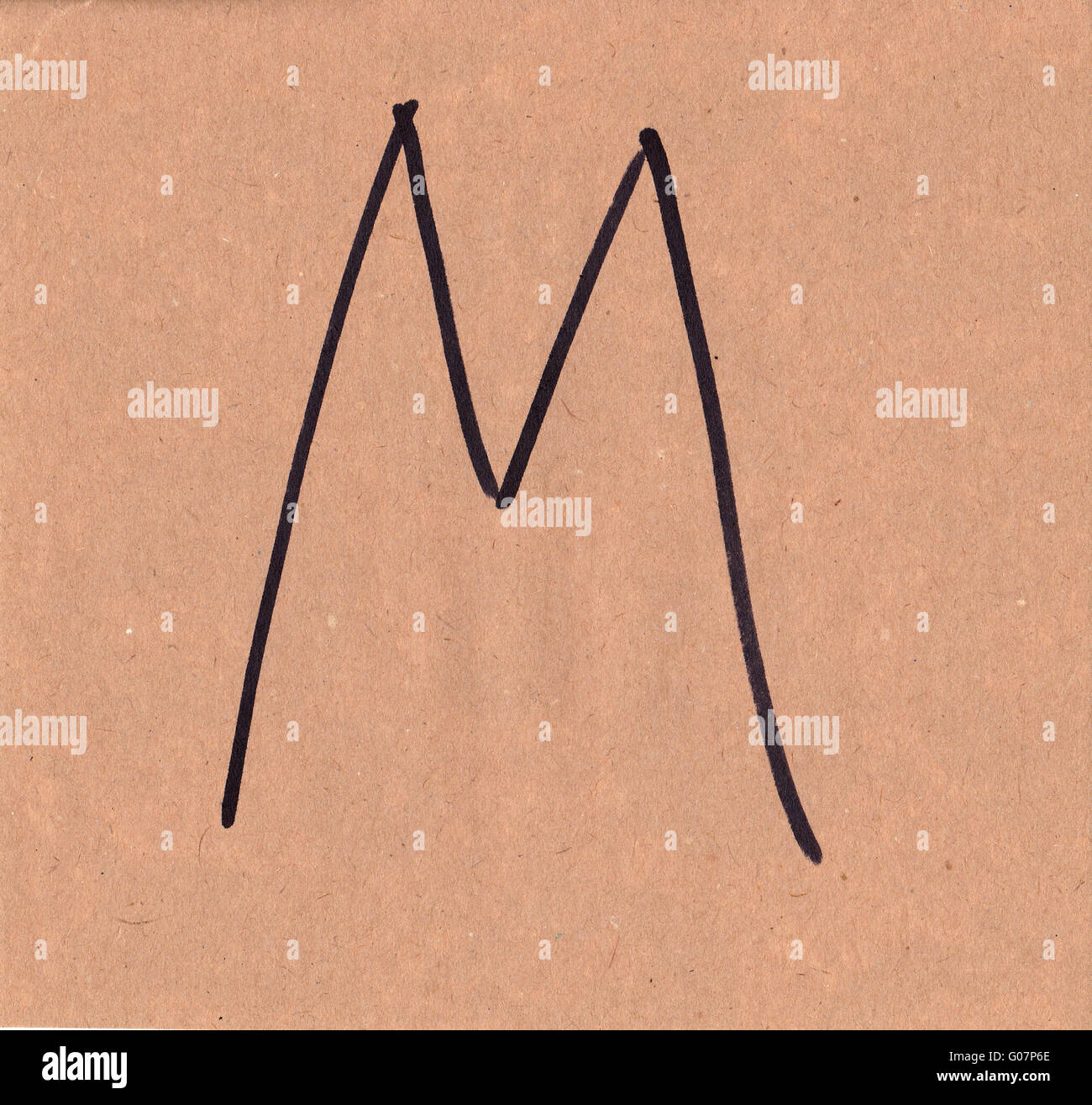 Marker on a paper M Stock Photo Alamy