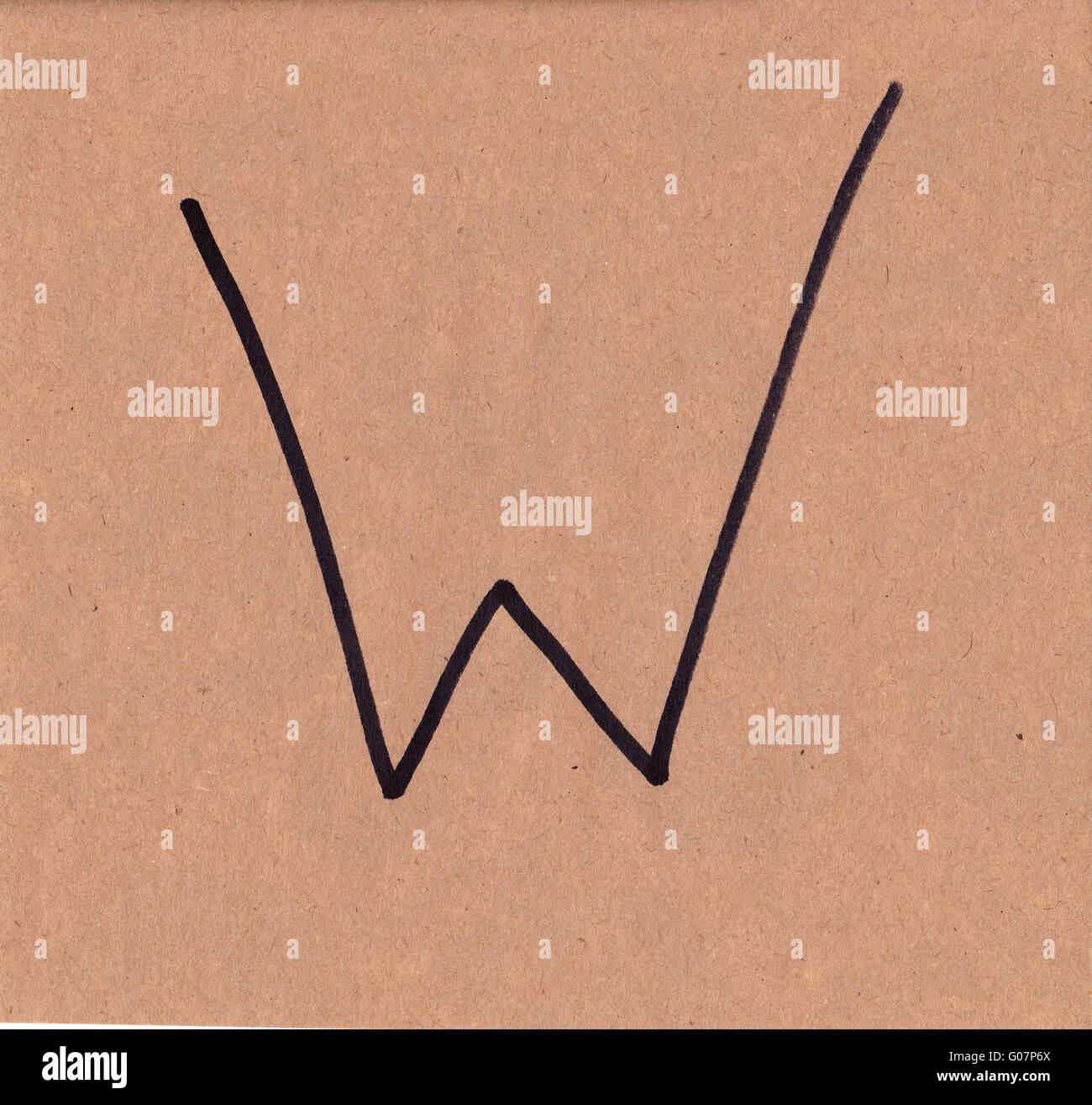 Marker on a paper W Stock Photo Alamy