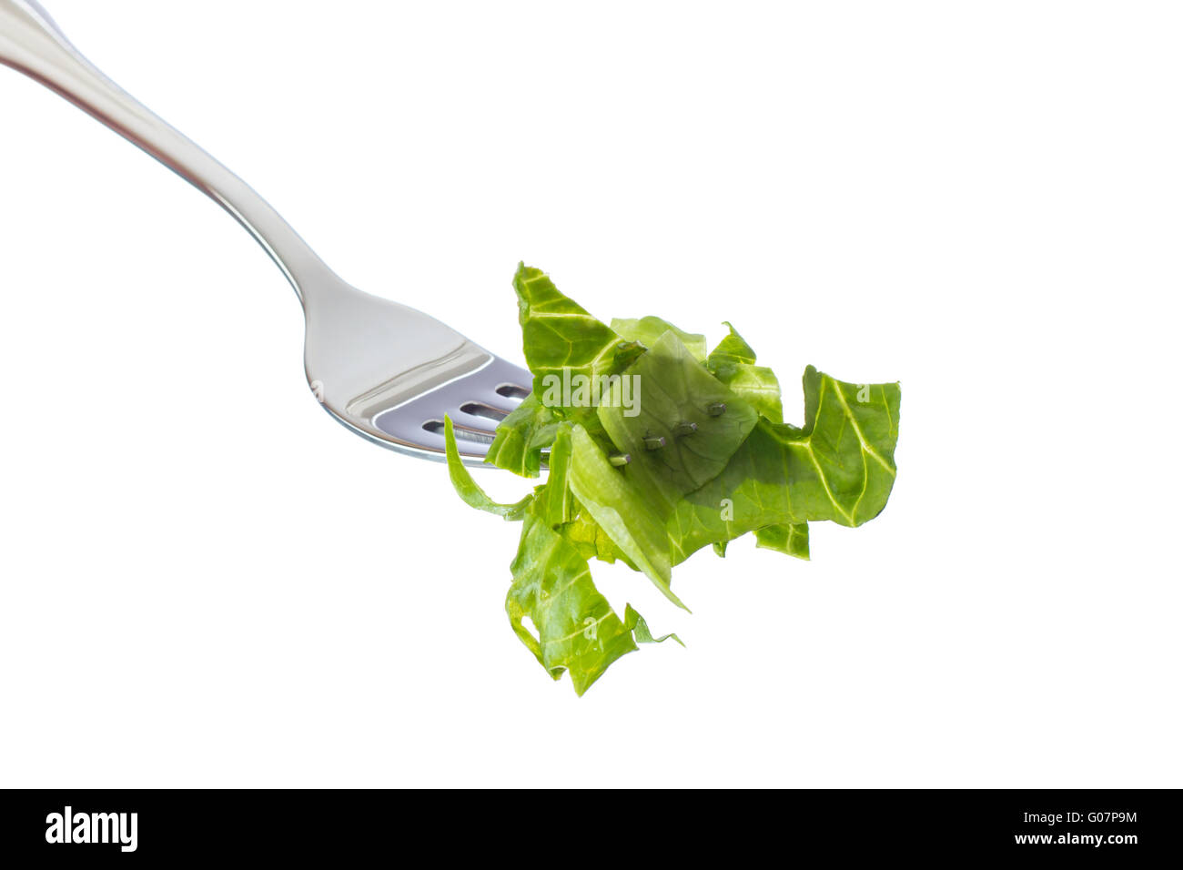 Fork and salad Stock Photo