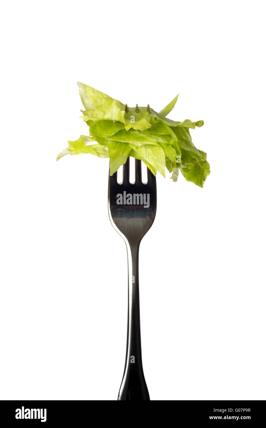 Fork and salad Stock Photo Alamy