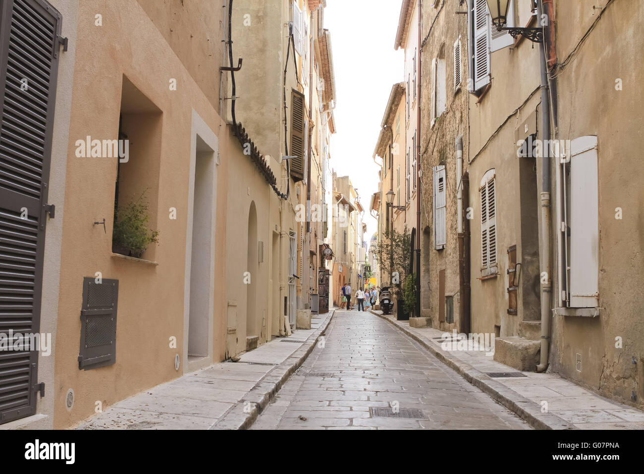 Side street in St. Tropez, France Stock Photo - Alamy