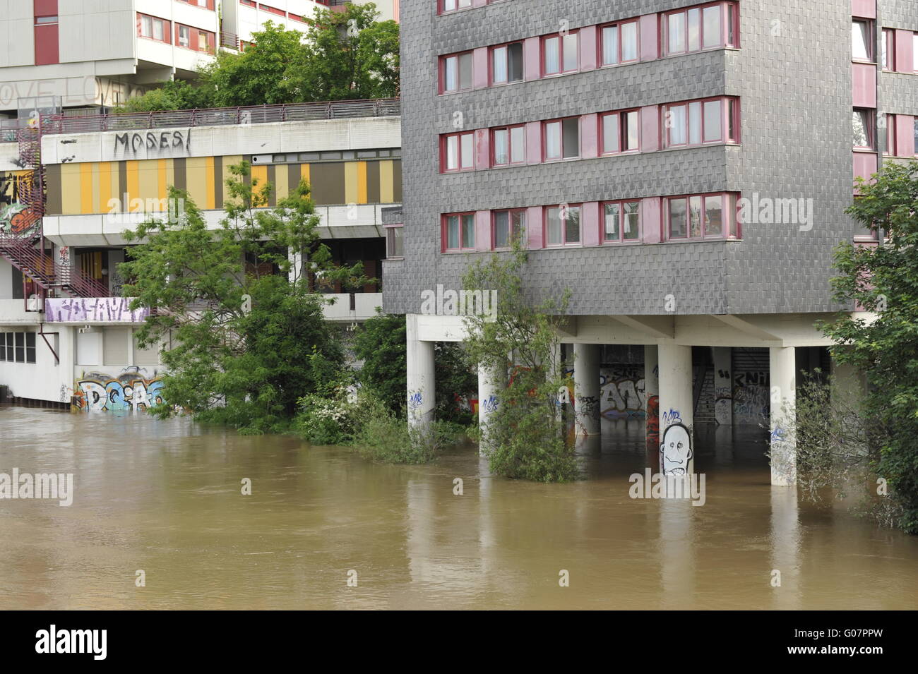 Natural disaster Floods in Hanover Stock Photo
