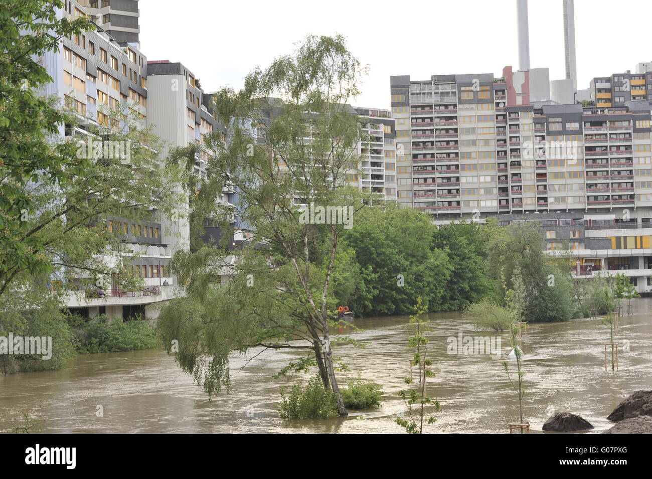 Natural disaster Floods in Hanover Stock Photo