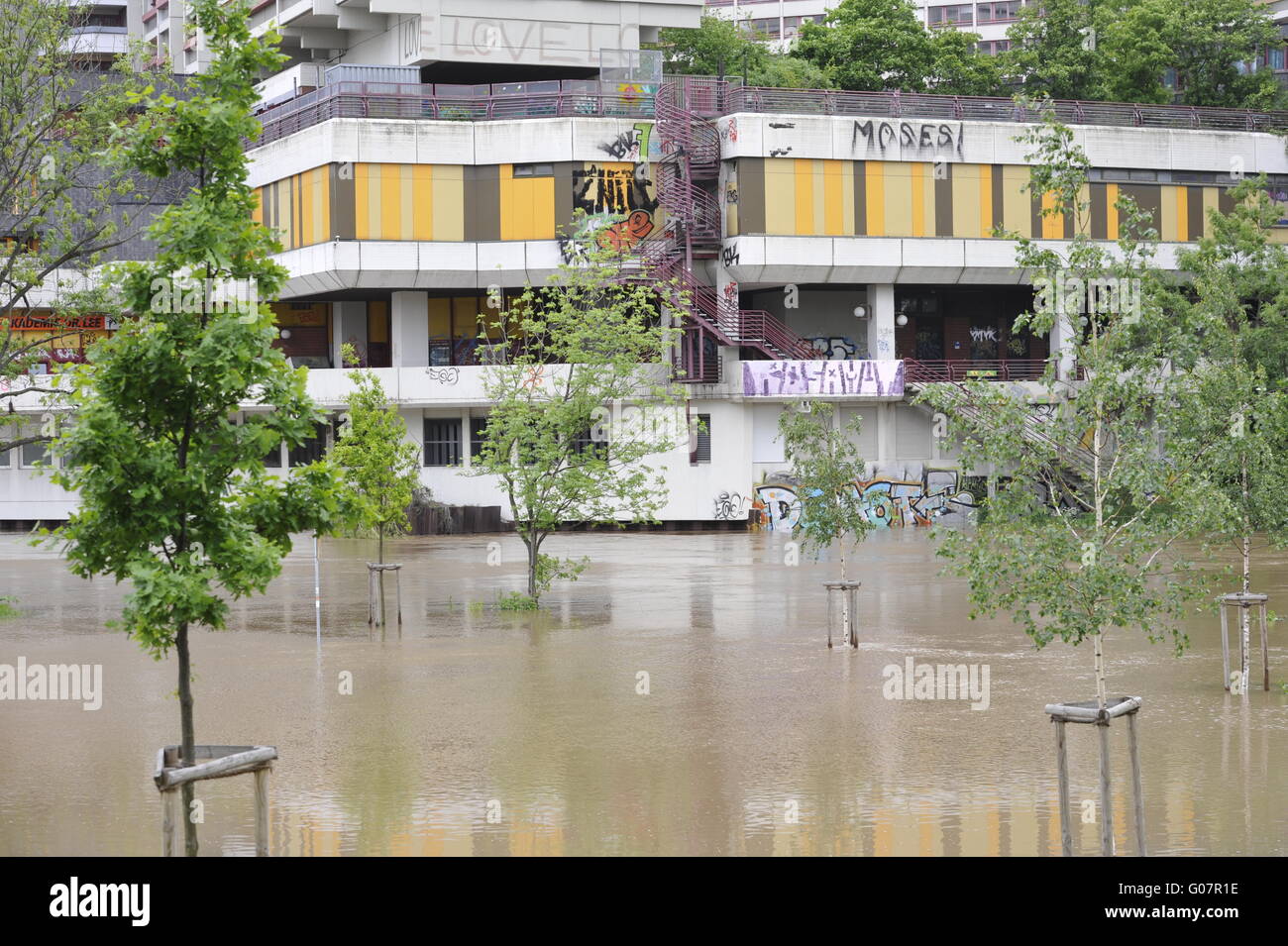 Natural disaster Floods in Hanover Stock Photo