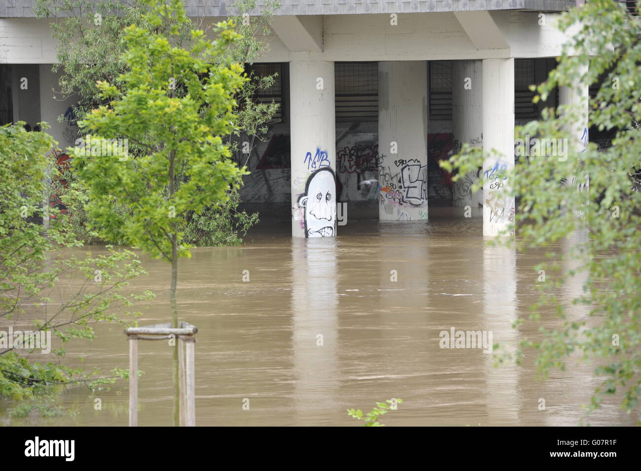 Natural disaster Floods in Hanover Stock Photo