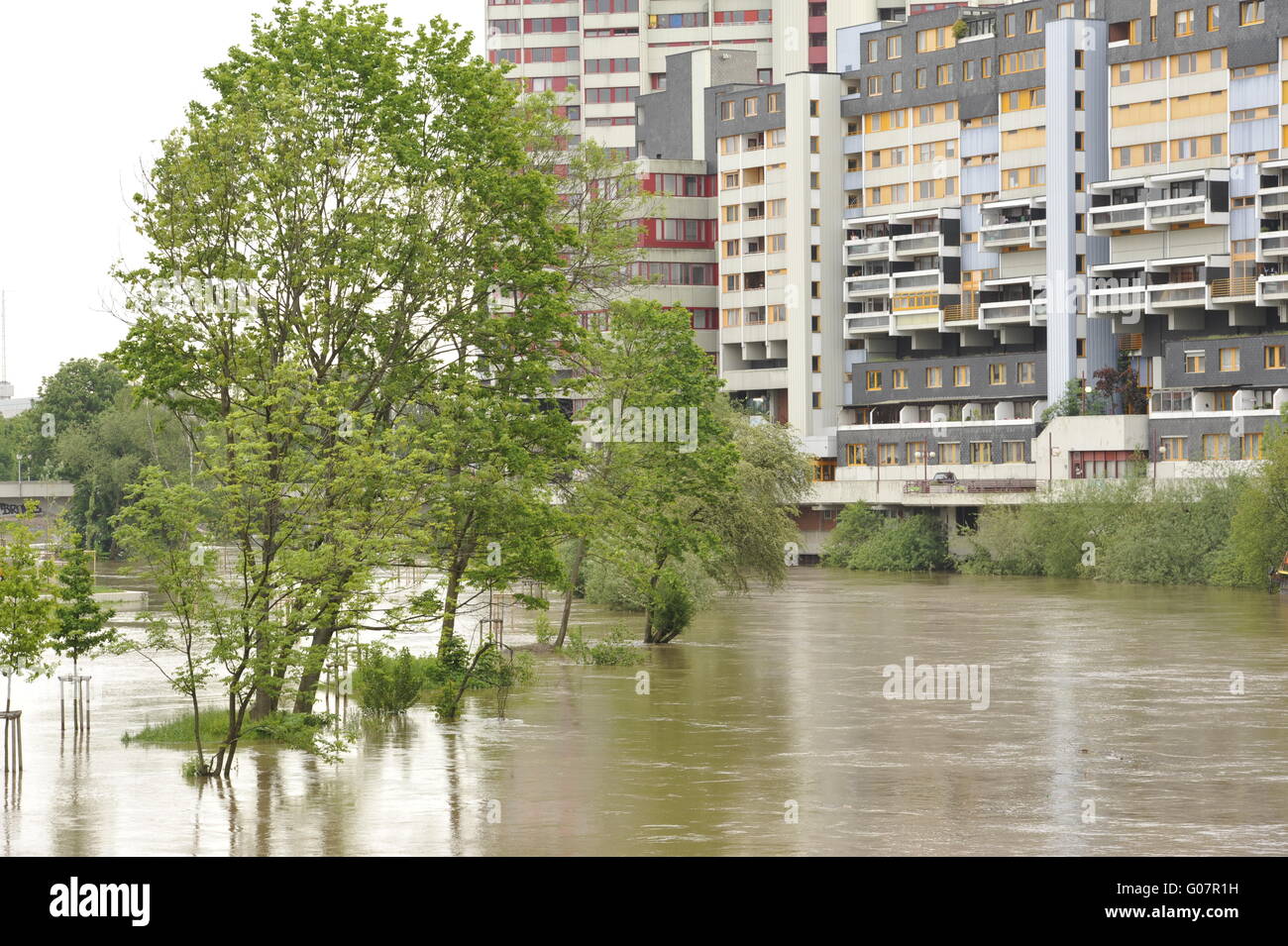 Natural disaster Floods in Hanover Stock Photo