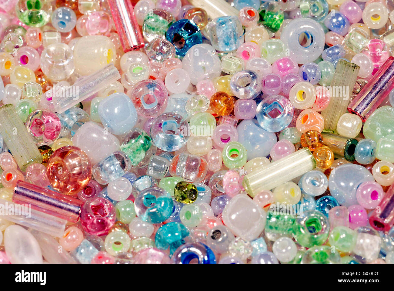 Colorful Beads Focus On Center Background Stock Photo