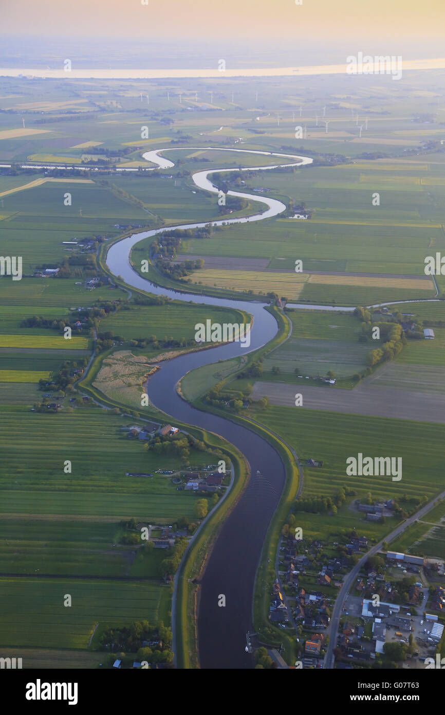 Rivers Stör and Elbe in Northern Germany Stock Photo - Alamy