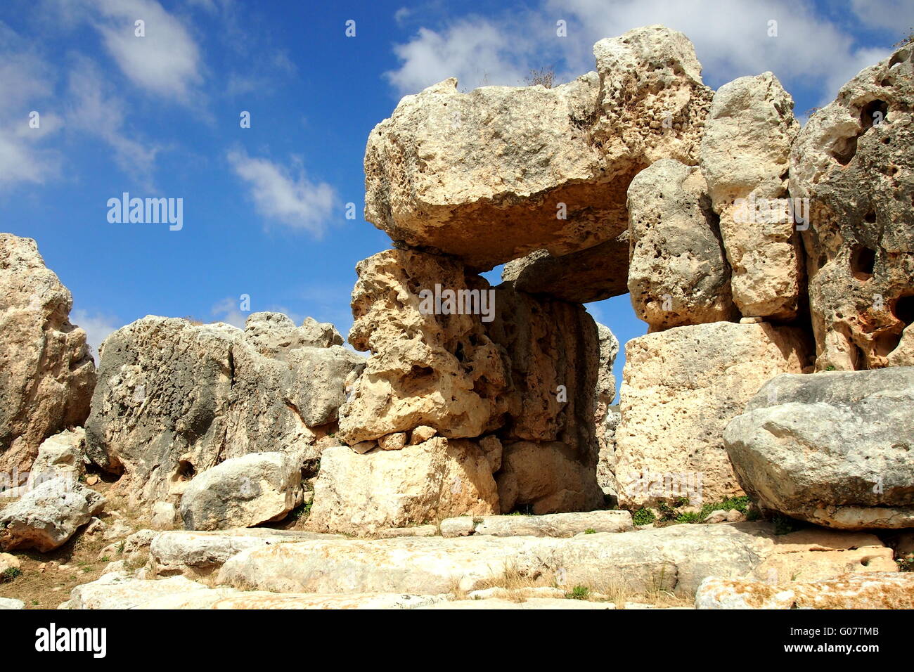 Temple of Ta Hagrat - Malta Stock Photo