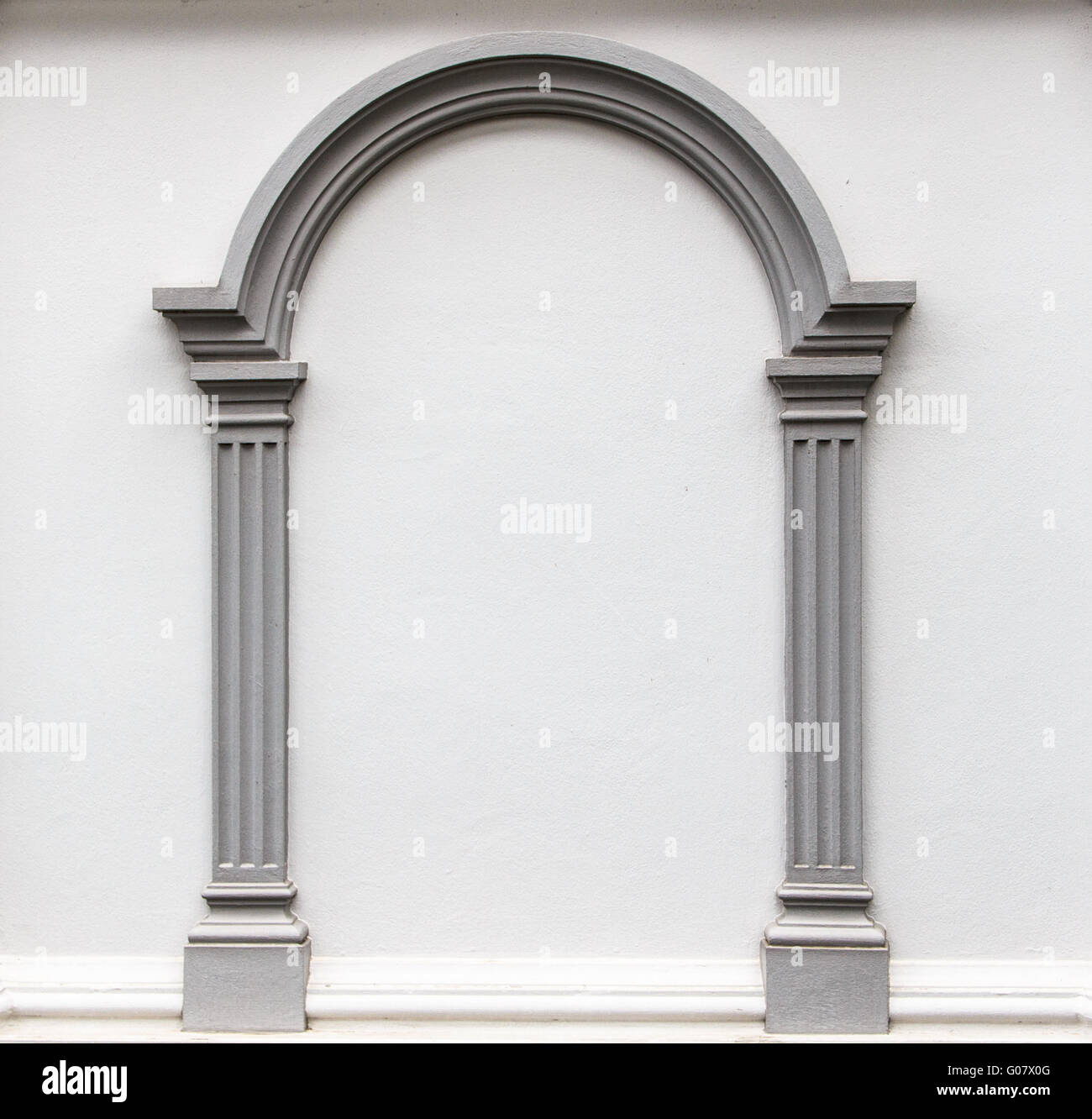 Arch Molding on Concrete Wall Stock Photo Alamy