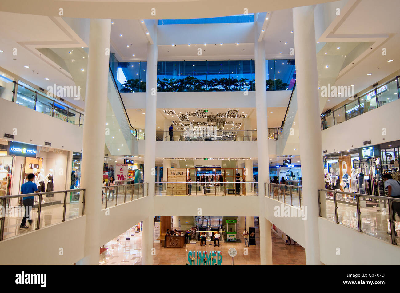 Interior, Ayala Shopping Mall, Lahug, Cebu City, Philippines Stock Photo