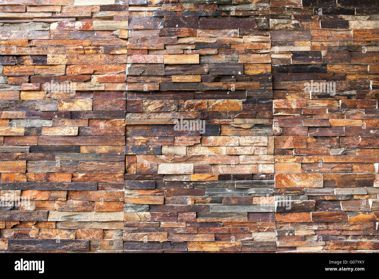 Rough modern multicolour brick wall texture Stock Photo