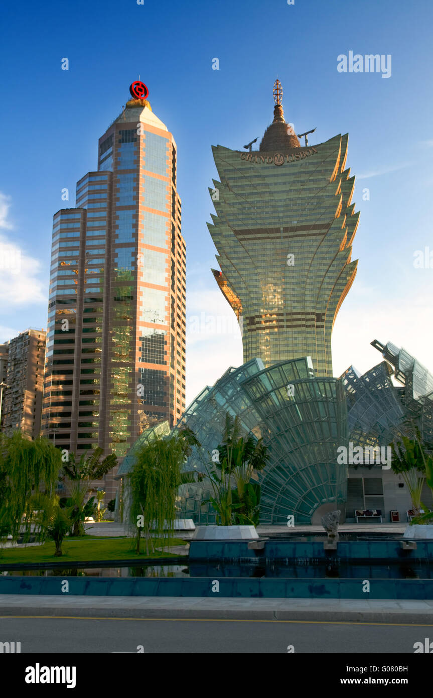 The View Of Construction Lotus Glass With Casino Hotel As Background Stock Photo Alamy
