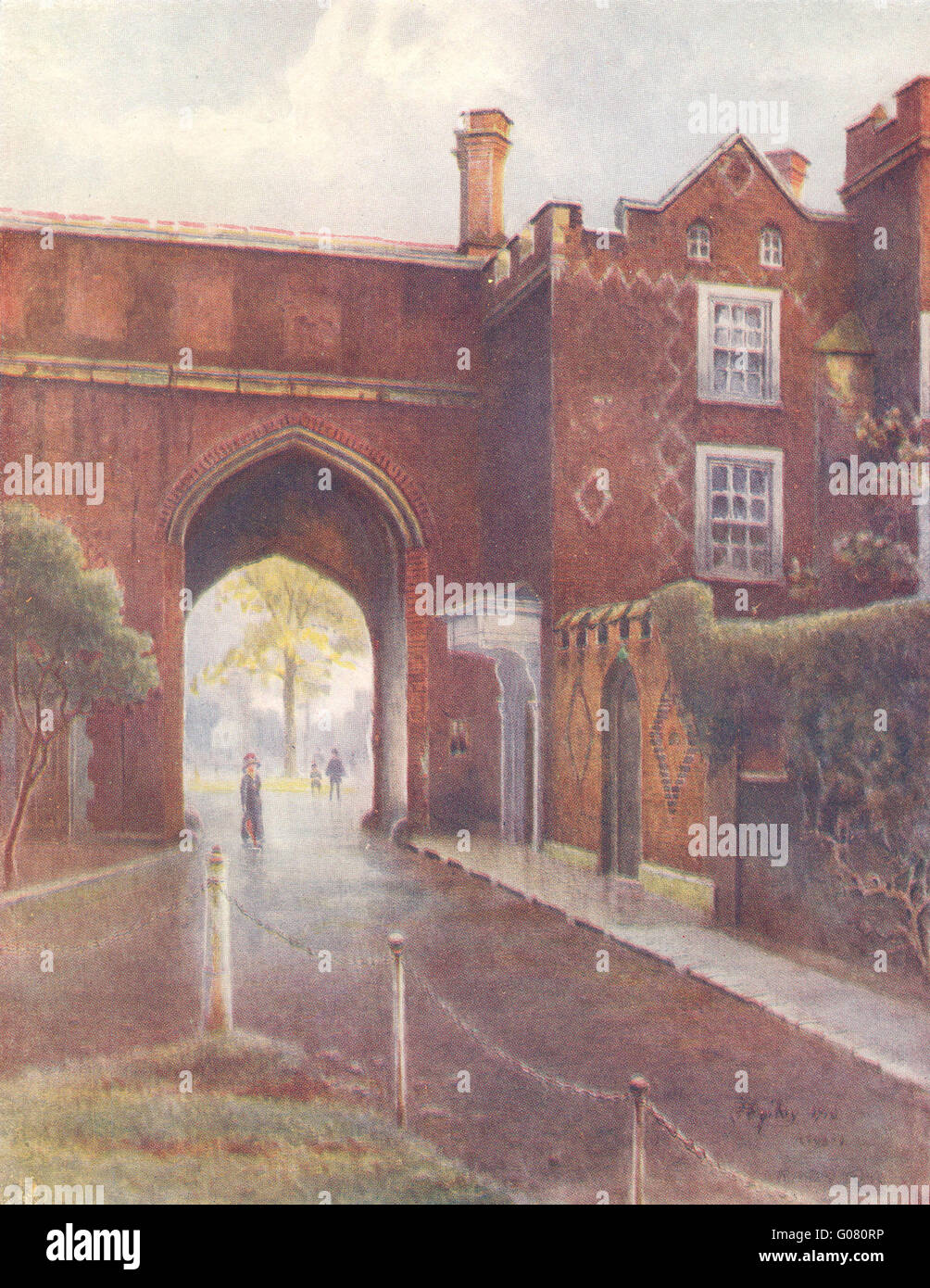 RICHMOND-UPON-THAMES: Richmond palace gateway. Surrey, antique print 1914 Stock Photo