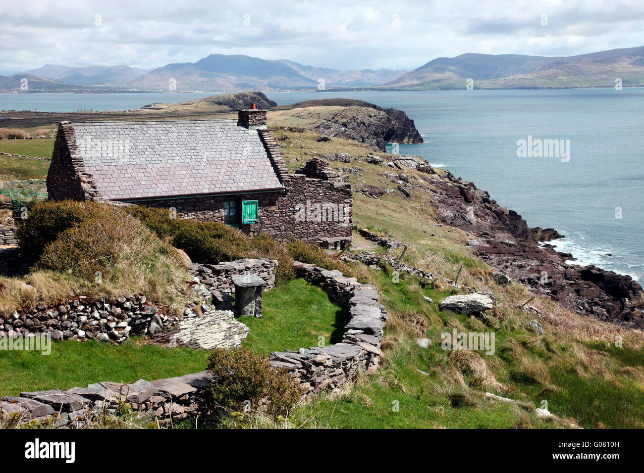 Cottage No 1 at Cill Rialaig's Artists Retreat Stock Photo