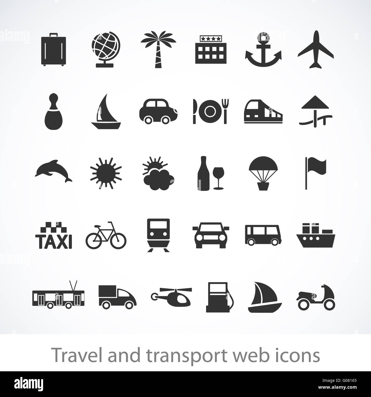 Air transport icons helicopter hi-res stock photography and images - Alamy