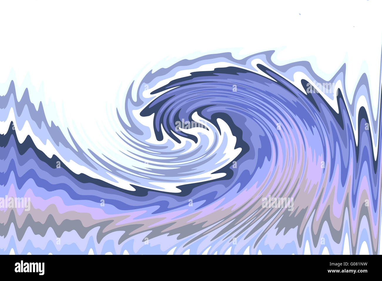Illustration of a blue wave on a white background Stock Photo - Alamy