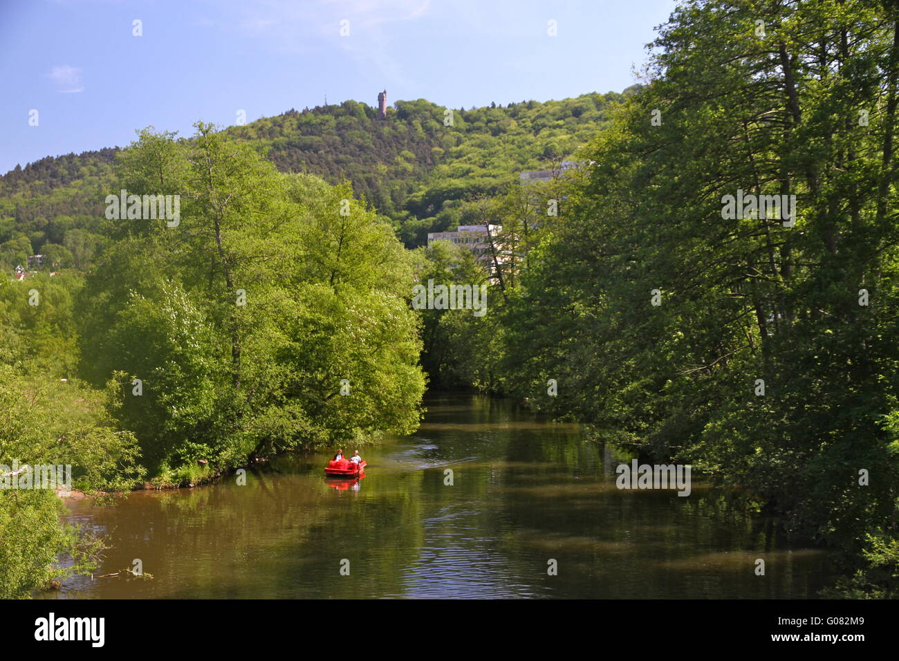 River Lahn at Marburg Stock Photo