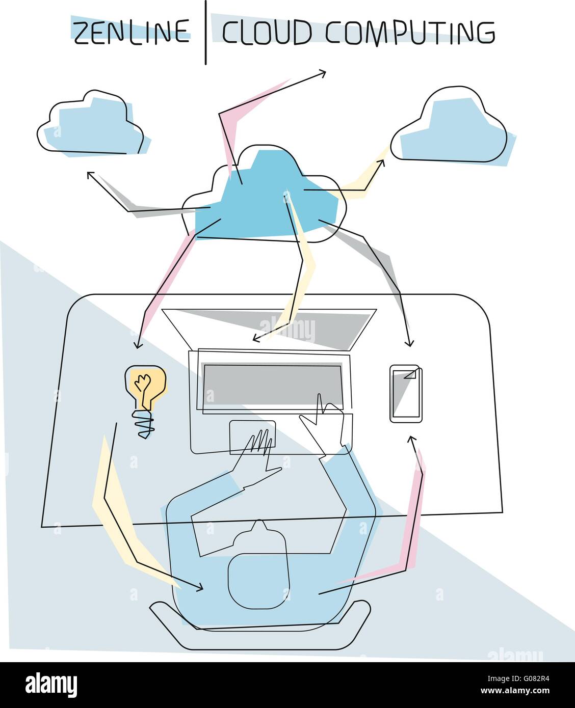 Computing man Stock Vector Images - Alamy