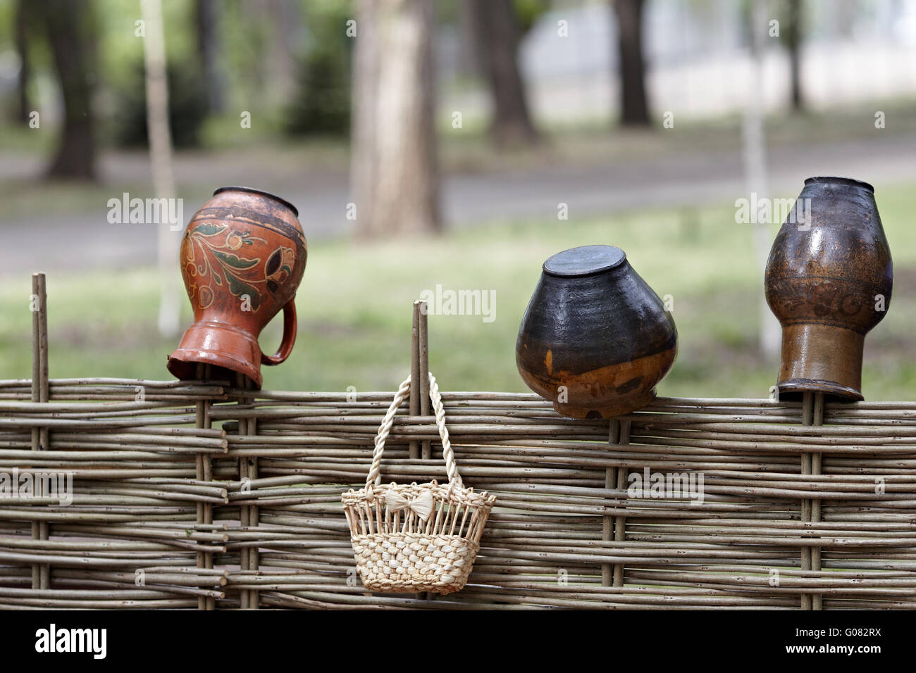 Ukrainian ethnic hand-made articles Stock Photo