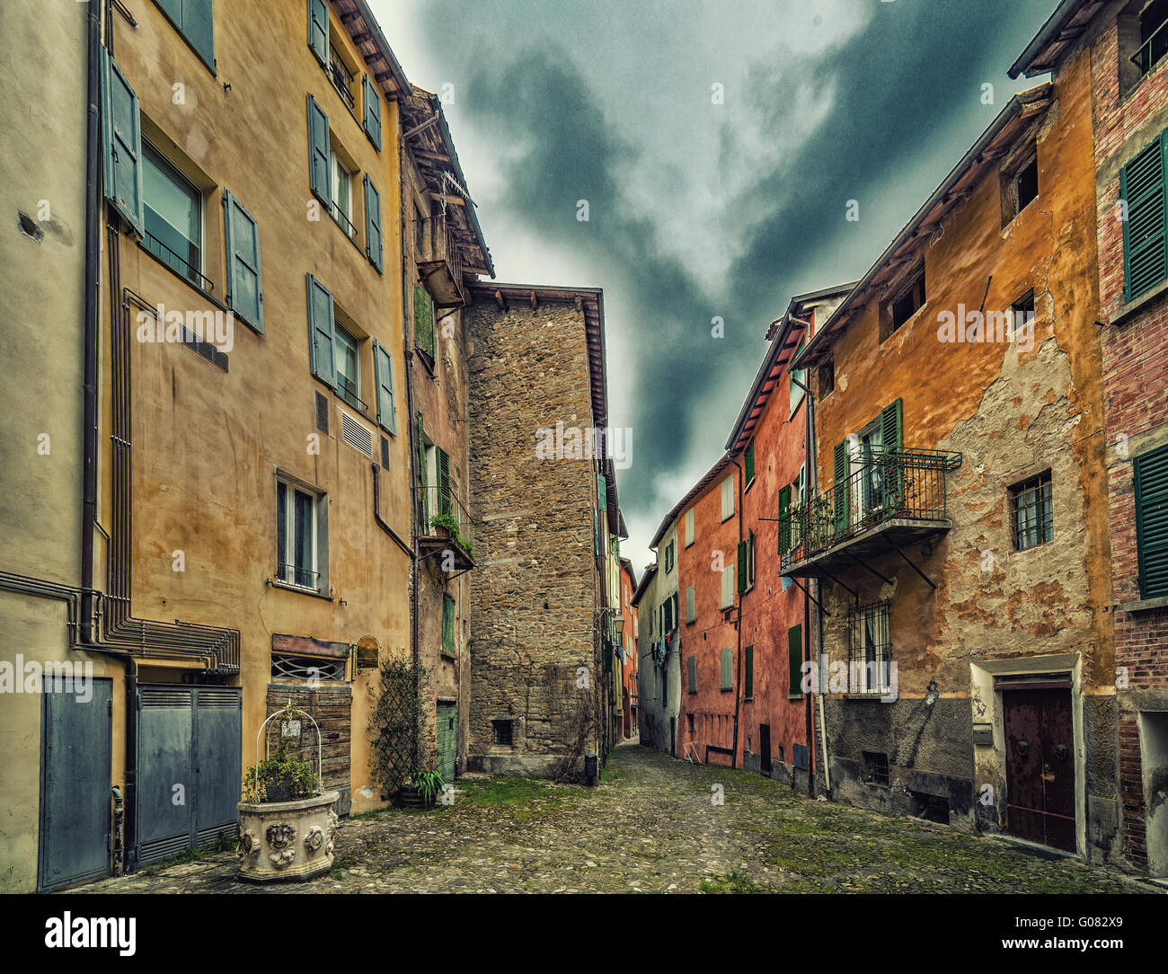 the streets of Brisighella, the most beautiful ancient village on the ...