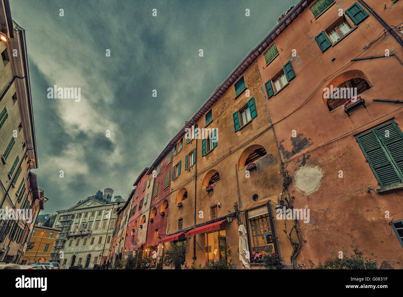 the streets of Brisighella, the most beautiful ancient village on the ...