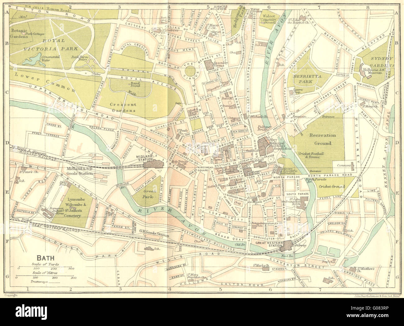 Map of bath england hires stock photography and images Alamy