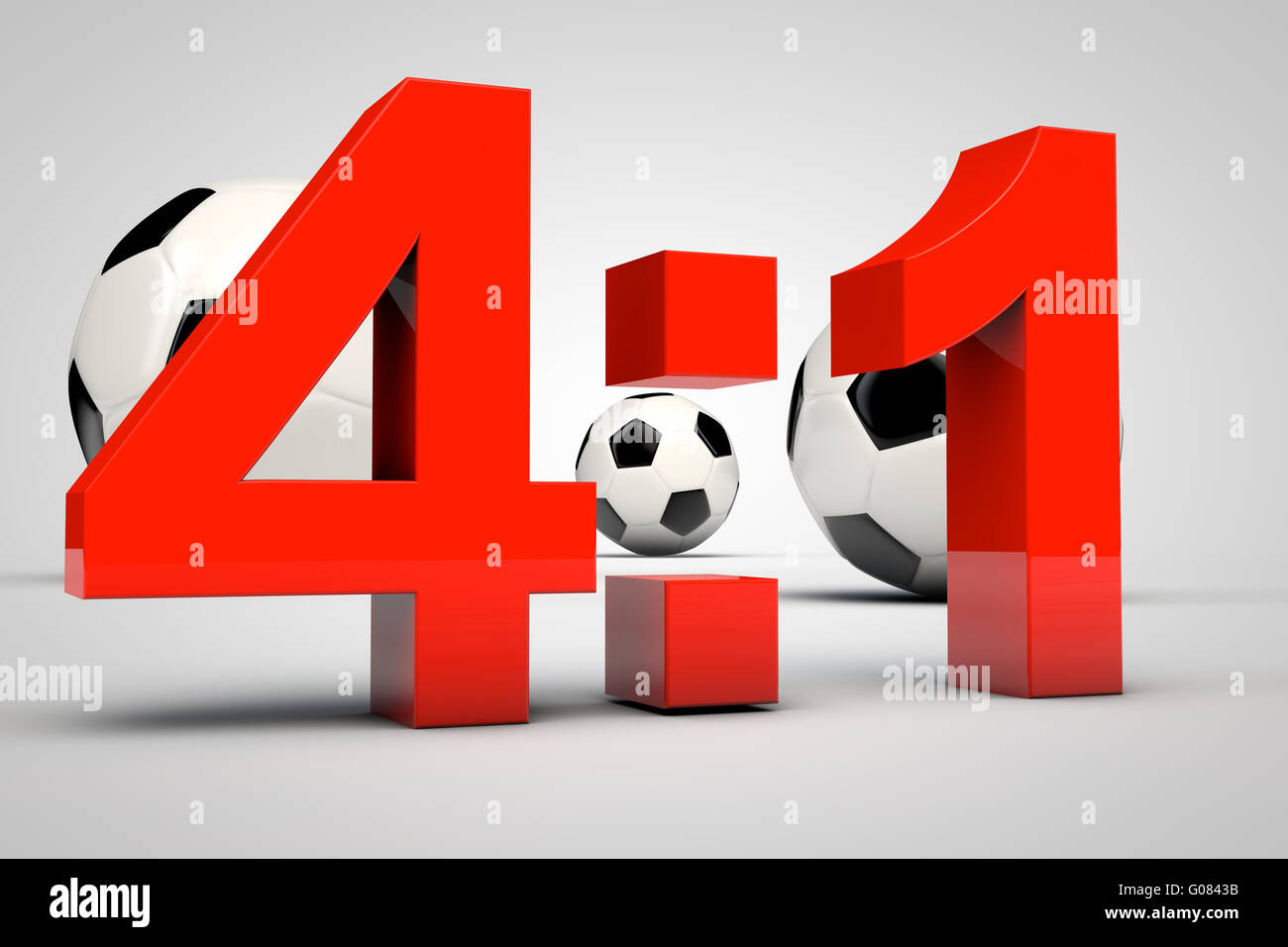 Game result - 4:1 Stock Photo - Alamy