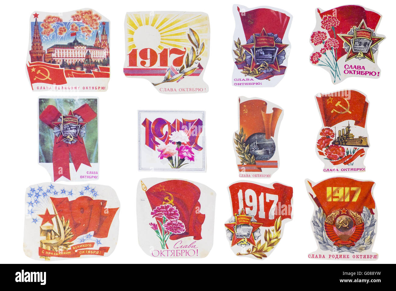 Soviet Union banners set Stock Photo - Alamy